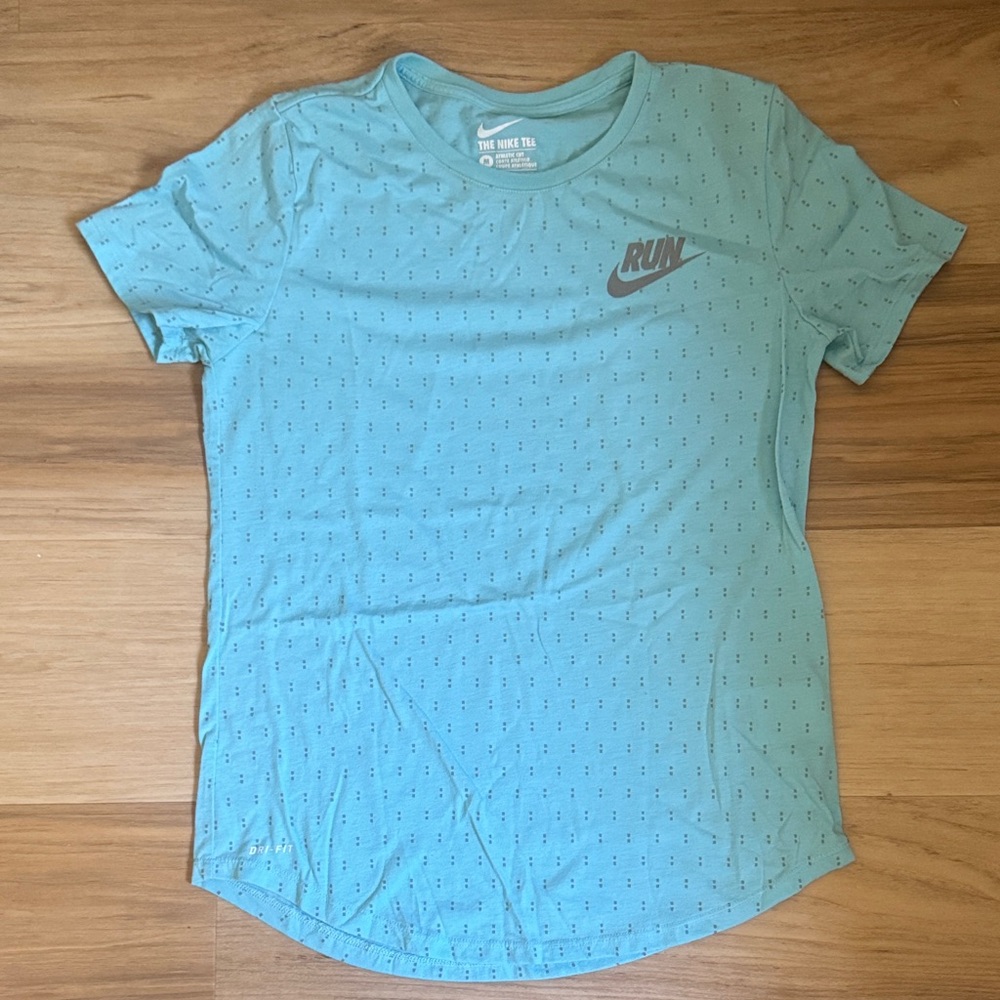 Nike Teal RUN Logo Tee